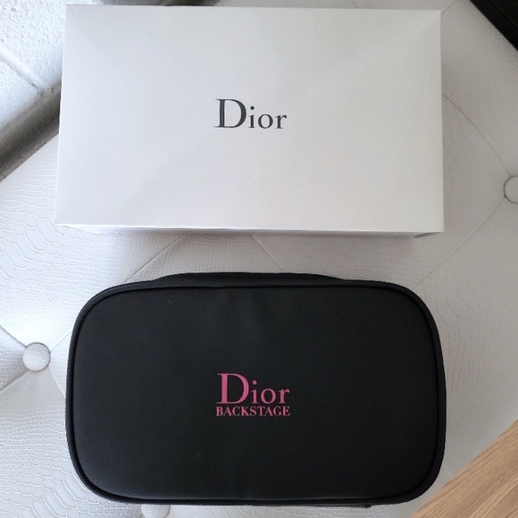 Dior Backstage Black Make-up  Zipper Pouch - Picture 1 of 14